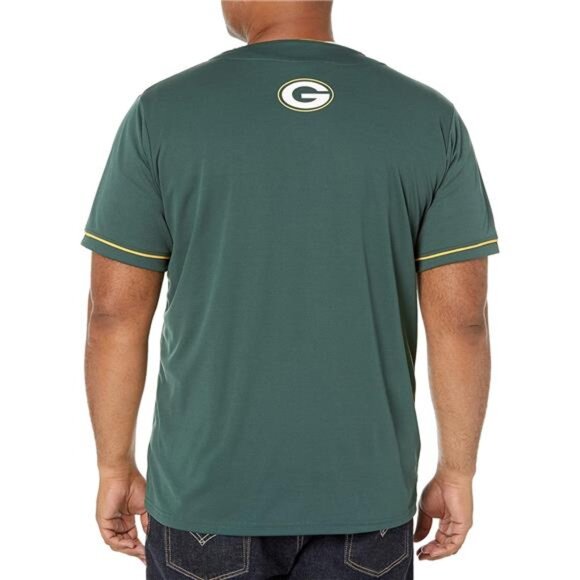 NEW NFL Green Bay Packers Game Day Button Down Baseball Mesh Jersey - Picture 4 of 6